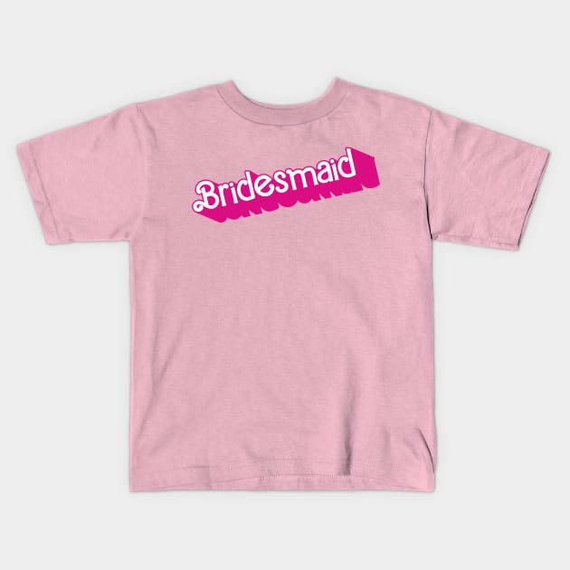 Bridesmaid Barbie logo Kids T-Shirt by byb